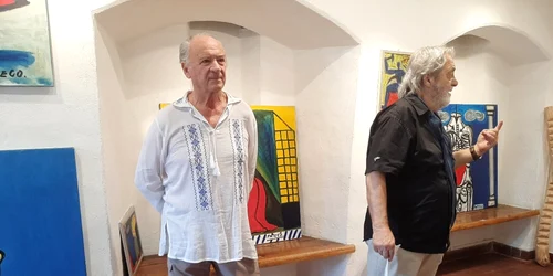 Eugen Moga (stânga) cascador scriitor si artist FOTO Ioan Buciumar