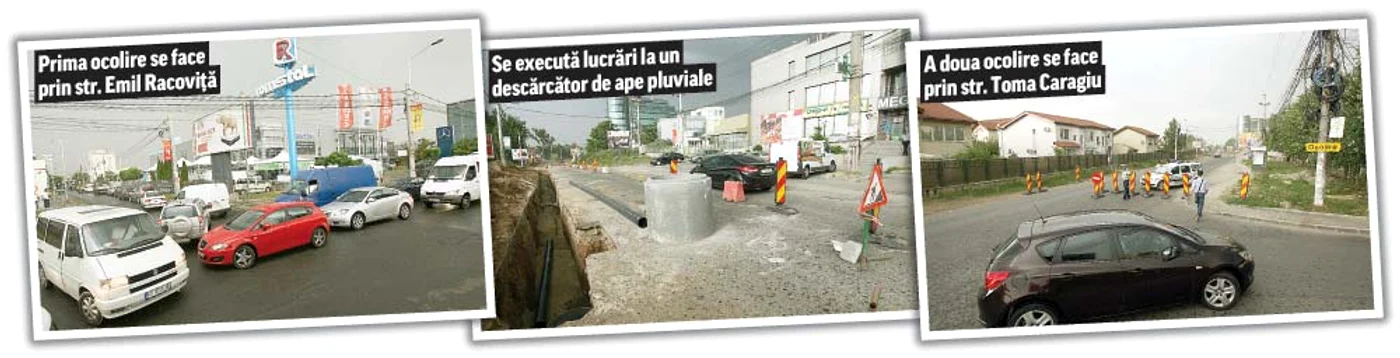 Şoferii merg bară la bară, din cauza lucrărilor la carosabil