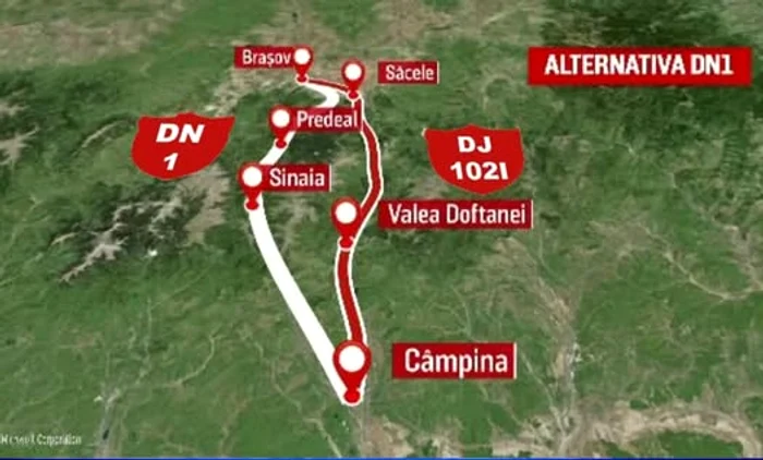 Traseul reprezintă o alternativă la aglomerația de pe DN1 FOTO Adrian Veștea / Facebook