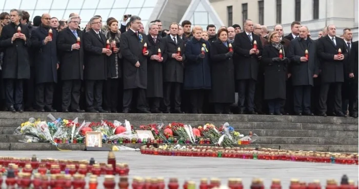 Preşedintele Republicii Moldova, Nicolae Timofti, a participat la Marşul Demnităţii desfăşurat la Kiev.