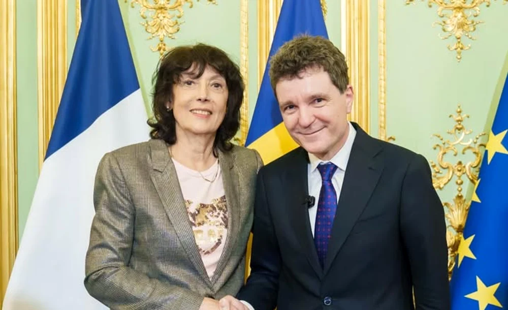 Președintele s-a întâlnit cu Virginia Ruzici. FOTO Fb Nicușor Dan