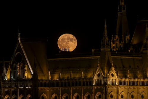 Strawberry moon rises over the Parliament in Budapest Foto profimedia 1009797528 jpg