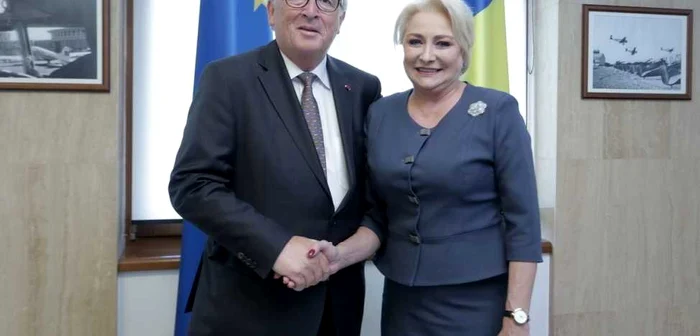 Viorica Dăncilă nu a ajuns la prima întâlnire cu Jean-Claude Juncker, preşedintele Comisiei Euroepen. FOTO gov.ro