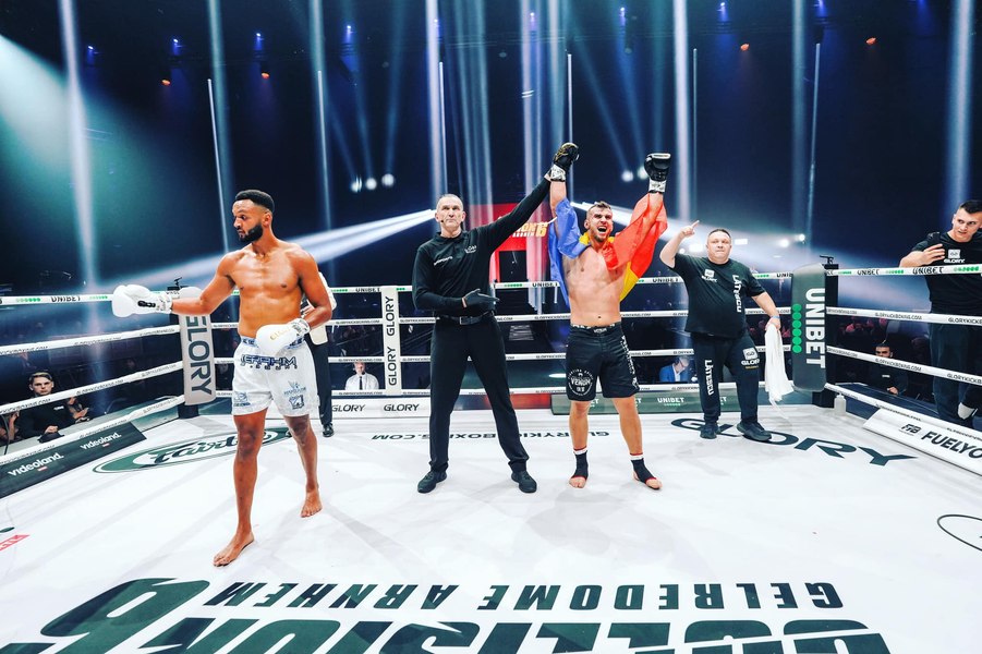 Ștefan Lătescu, mare victorie la Glory. Românul va lupta pentru titlul mondial în kickboxing VIDEO