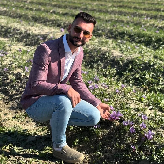 Gabriel Claudiu cultivă șofran