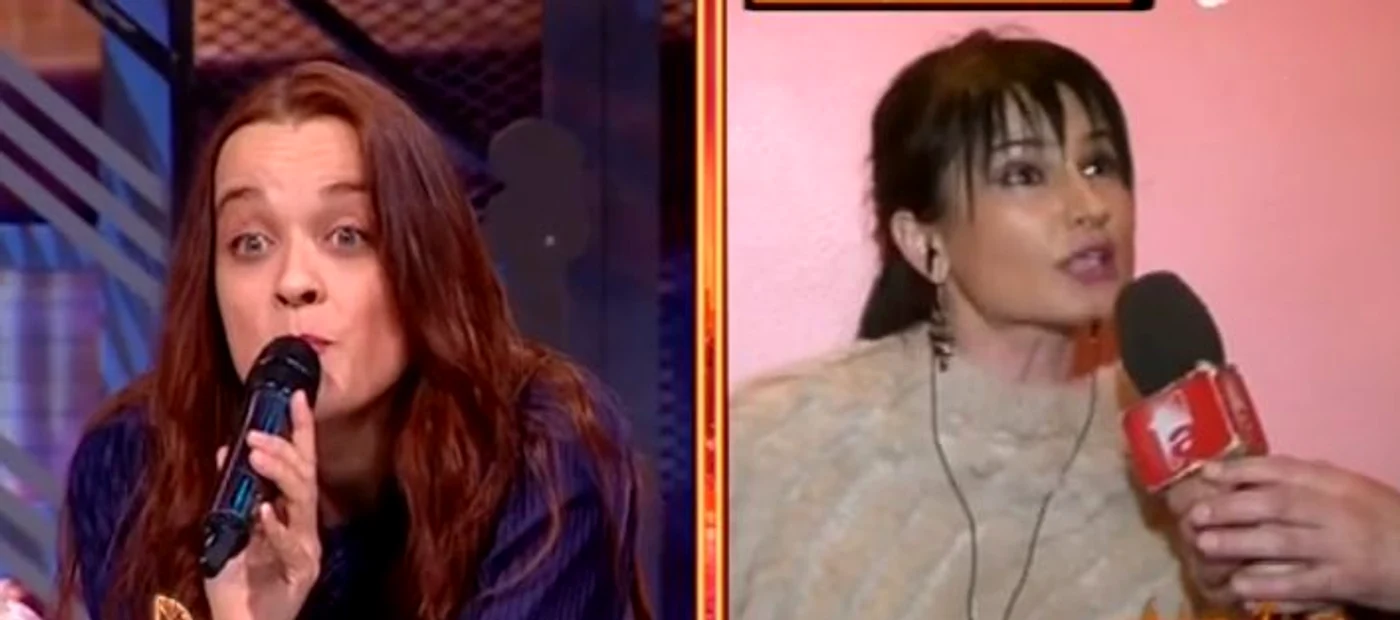
    Samira (stânga) şi Ella (dreapta) s-au certat, jignit şi înjurat în emisiunea lui Dan CapatosCaptură Antena 1  