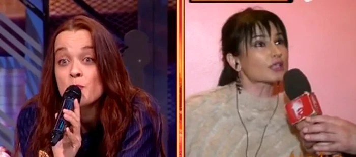 Samira (stânga) şi Ella (dreapta) s-au certat, jignit şi înjurat în emisiunea lui Dan CapatosCaptură Antena 1
