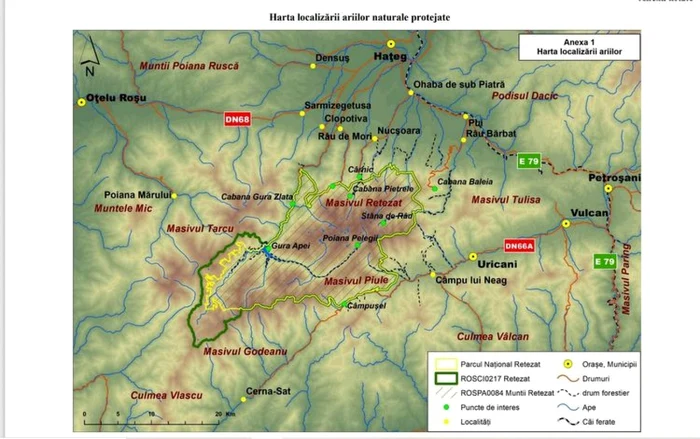 harti retezat foto pnr plan de management