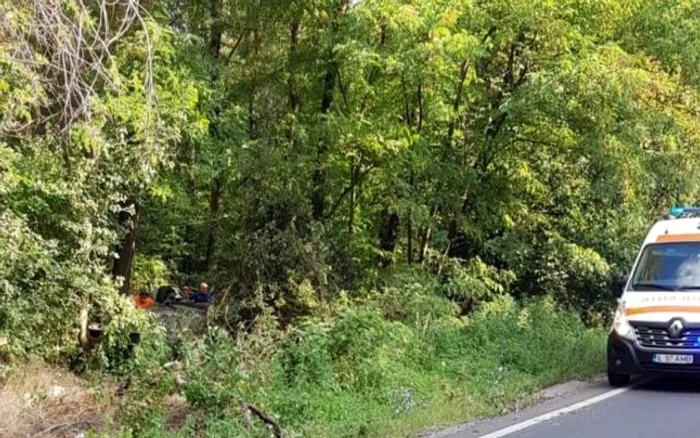 Accidentul a avut loc la ieşire din localitatea Sineşti FOTO IPJ Ialomiţa