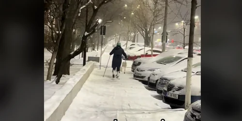 Schi in Berceni captură TikTok png