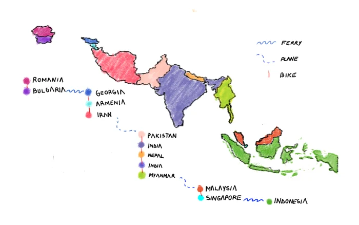 Alina şi-a stabilit traseul, din România, până în Indonezia