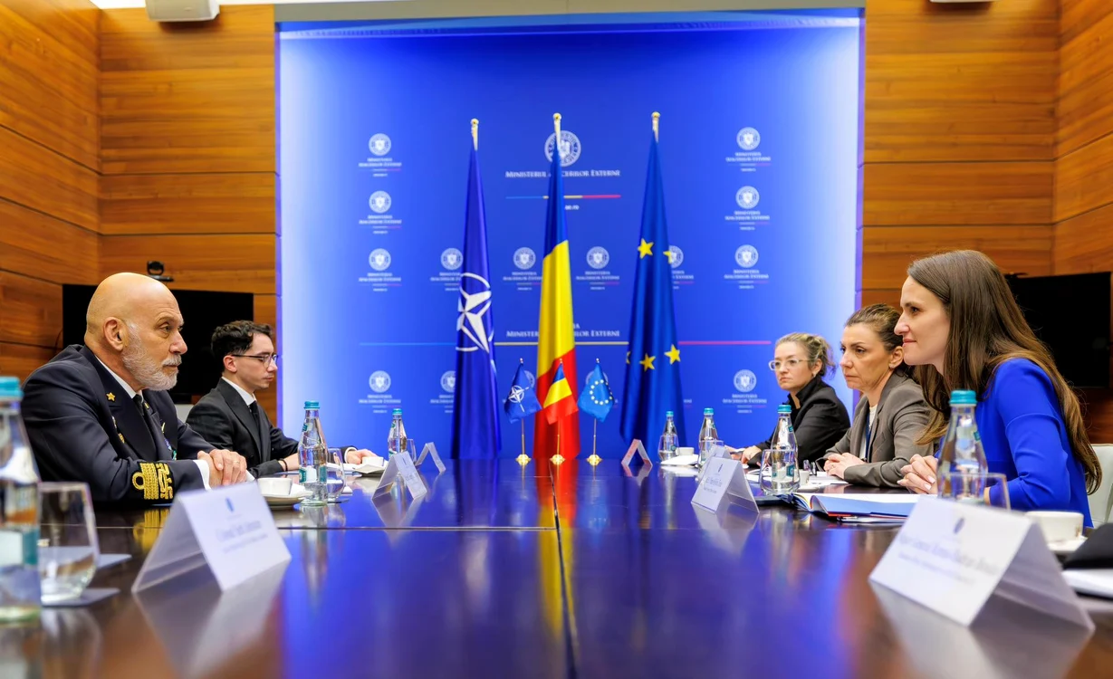 Întâlnire între unul din șefii NATo și Oana Țoiu, ministrul de Externe FOTO: Facebook