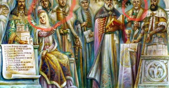 Primarul din Caracal, pictat într-un tablou de mari dimensiuni Foto: adevărul.ro