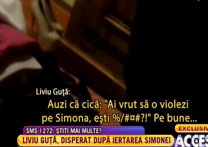 Guţă a încercat să o convingă pe Traşcă "să-l scoată" în faţa soţiei