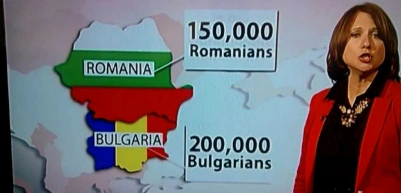 Greşeala a fost sesizată ulterior de o jurnalistă bulgară