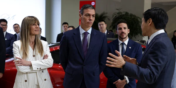 Begona Gomez și Pedro Sanchez FOTO AFP
