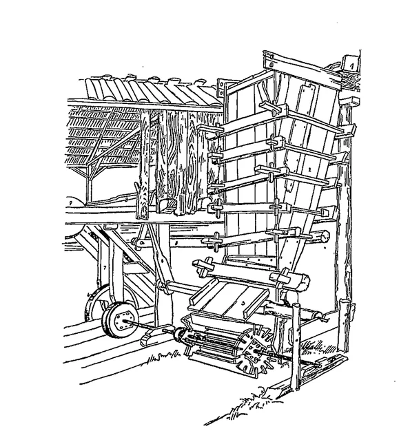 Joagăr vechi din Moeciul de Sus, Bran (© Țara Bârsei, vol. 1, Editura Academie RSR, București, 1972 / Muzeul de Etnografie Brașov)