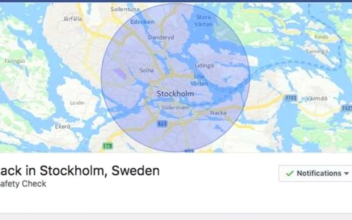 facebook safety check stockholm