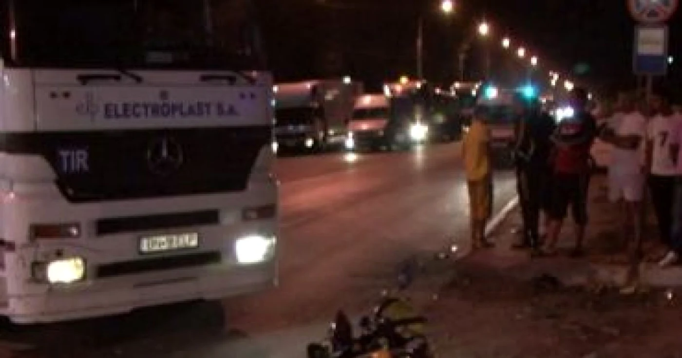 Constanta: VIDEO Coliziune între un tir şi o motocicletă pe şoseaua de centură