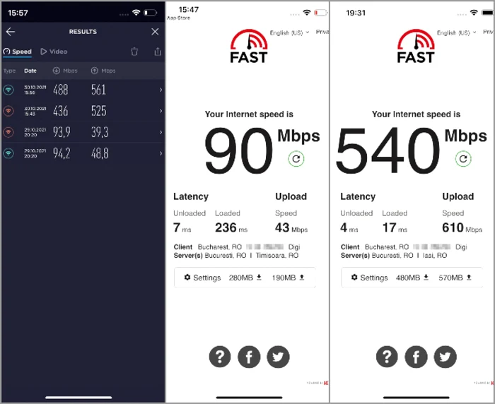 Mercusys Halo H50G rezultate wireless pe iPhone 13 Pro Max