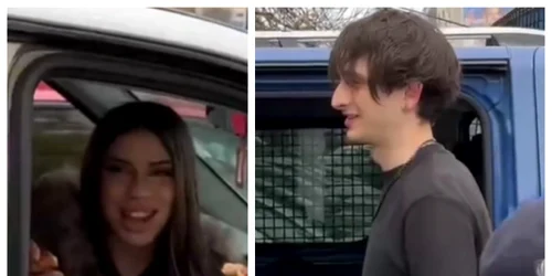 Un tânăr a intrat cu mașina în trei autoturisme parcate la Curtea de Apel, iar o tânără care-l însoțea a provocat scandal FOTO captură video 