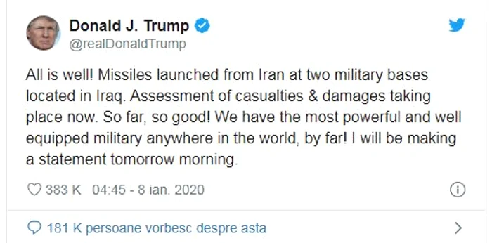 Bazele atacate sunt Al Assad şi ErbilFoto: news.ro