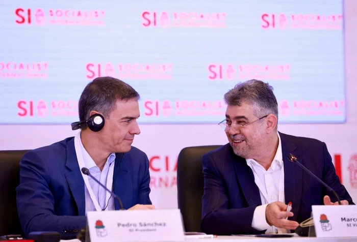 Premierul Marcel Ciolacu alături de Pedro Sanchez / foto: Facebook