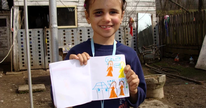 Daria, fetita accidentata pe trecere de maicuta, deseneaza scena tragedie