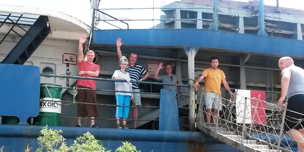 Echipaj de pe navă străină din Portul Constanţa FOTO ITF Romania