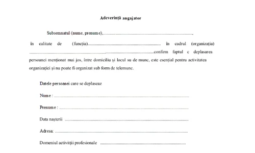 Aceasta este adeverința de la angajator pe care este bine să o aveți la dvs  dacă lucrați între orele 22 00 06 00 jpeg