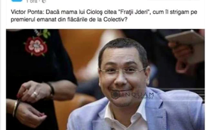 hotnews ponta captura paginademedia.ro