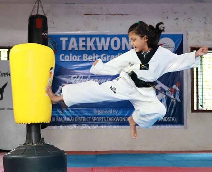 Samyuktha Narayanan s-a apucat de arte marțiale la vârsta de 3 ani (Foto: Guinness World Records)