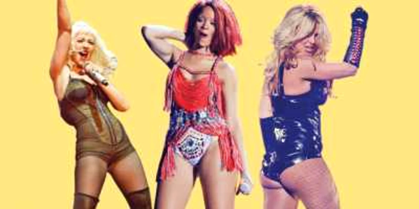 Christina Aguilera (stânga), Rihanna şi Britney Spears  sunt considerate reprezentantele curentului „porno-pop“