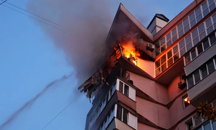 Război în Ucraina - clădiri distruse în Kiev FOTO Profimedia