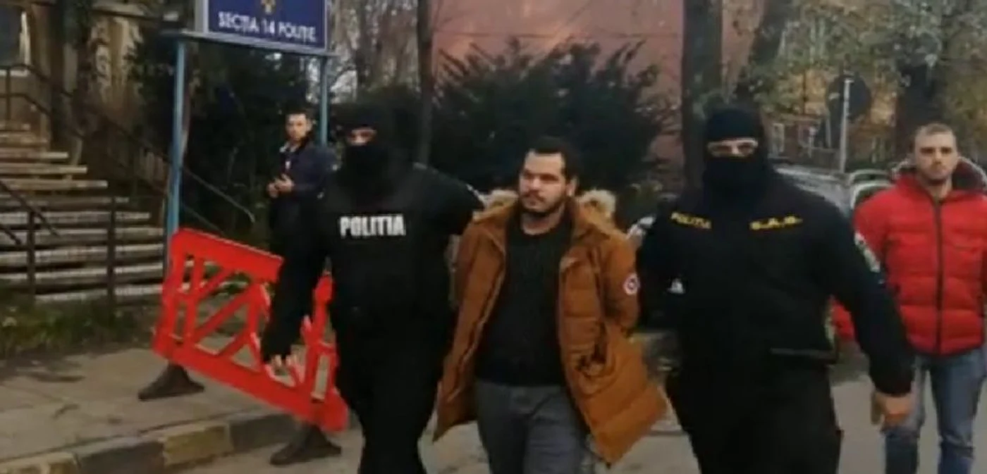 Fiul lui Sile Cămătaru, Albert Balint, a fost prins după ce poliţiştii bucureşteni au folosit armamentul FOTO Captură video