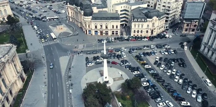 Piaţa Revoluţiei, imagine de ansambli. FOTO: captură video