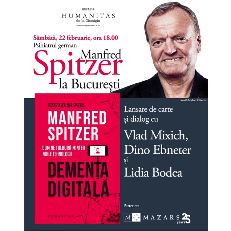 Premieră editorială: Demența digitală  Cum ne tulbură mintea noile tehnologii jpeg