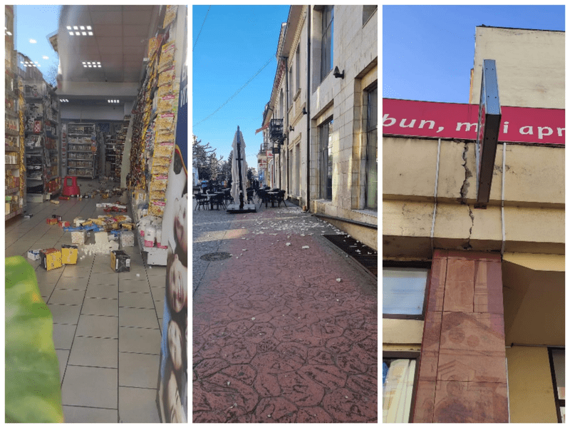 Panică la Târgu-Jiu după cutremurul de 5,7. De pe clădiri au căzut cărămizi, gorjenii fug din oraș