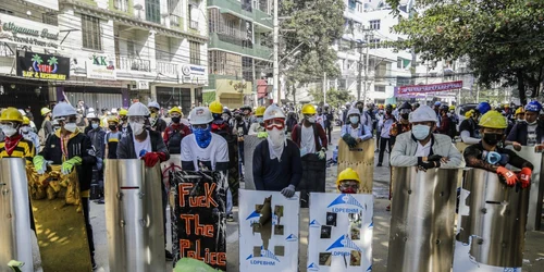 Proteste anti-junta militară din Myanmar FOTO EPA-EFE