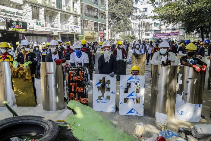 Proteste anti-junta militară din Myanmar FOTO EPA-EFE