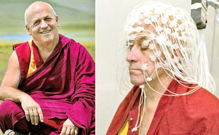 
    Pe capul lui Matthieu Ricard  s-au aplicat 256 de senzori  care au arătat că mintea lui  e neobişnuit de luminoasă  