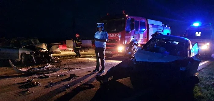 Accidentul a avut loc pe DN3A FOTO ISU Călăraşi