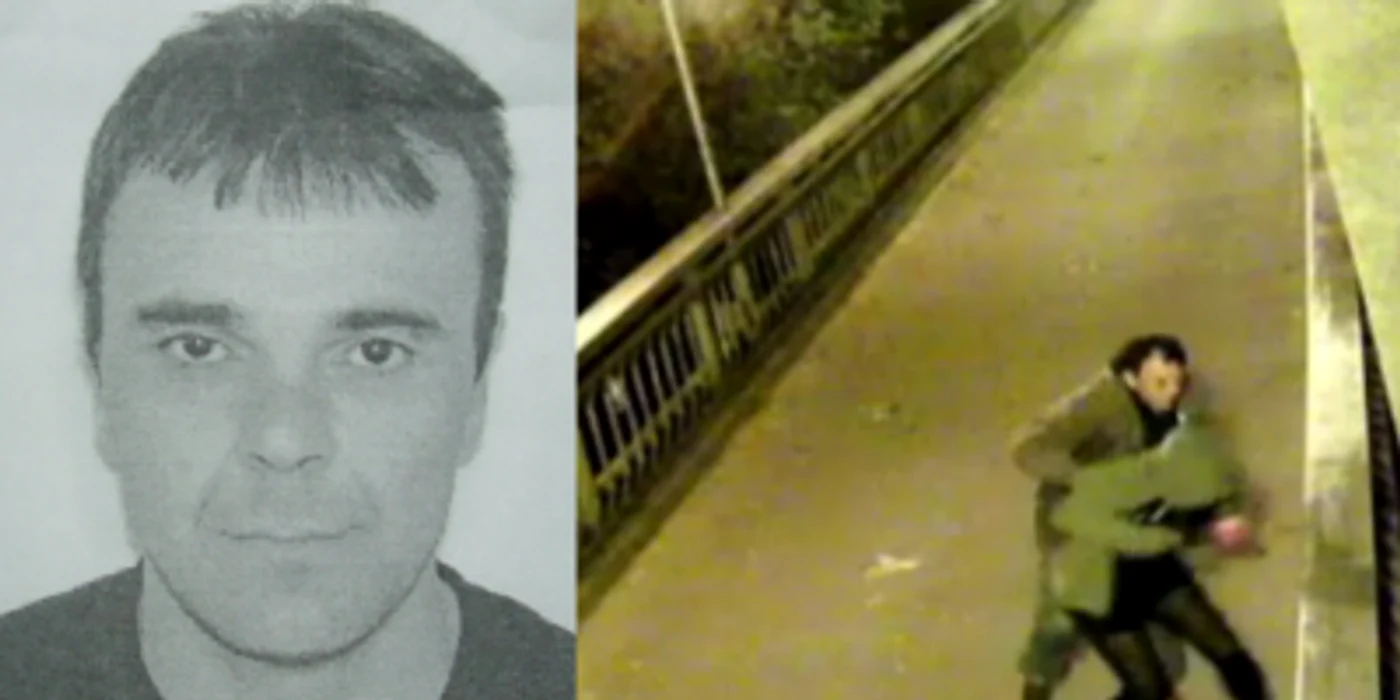 Unul din atacurile violatorului Petru Hera Cristea a fost surprins de camerele de supraveghere ale oraşului. FOTO Dreapta - captura ProTv