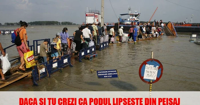 În mediul online ciculă deja o petiţie pentru realizarea unui pod peste Dunăre FOTO Facebook