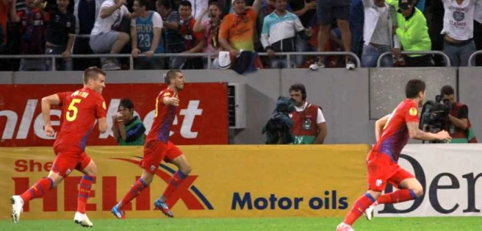 Golul cu care Steaua a câștigat meciul cu Copenhaga * Foto: Marian Burlacu