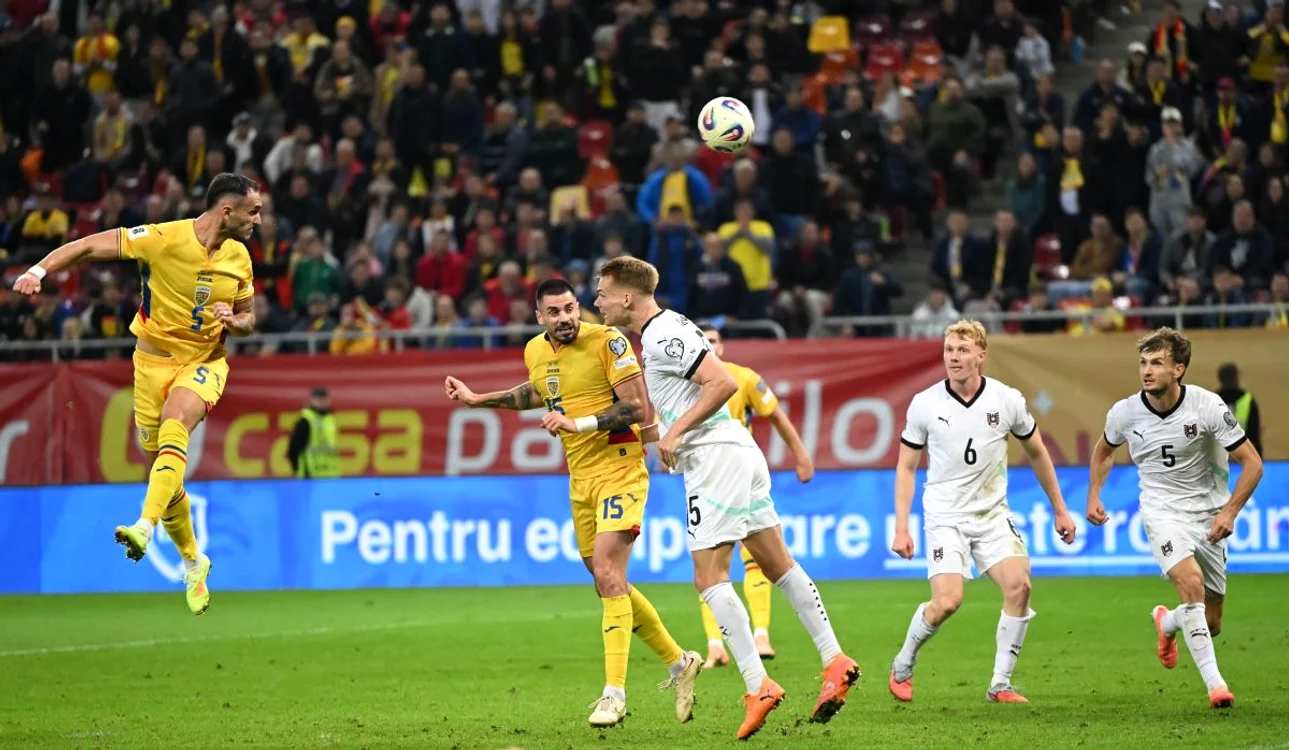 Ghiță a învins Austria prin această lovitură de cap (FOTO: Sportpictures)