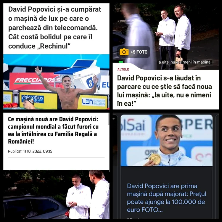 Fotografia publicată de David Popovici. Starul e deranjat de știrile false. Foto: Facebook