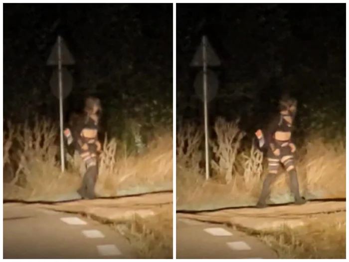Femeia se afla singură, departe de oraș, în miez de noapte Sursa FOTO: IPJ Cluj