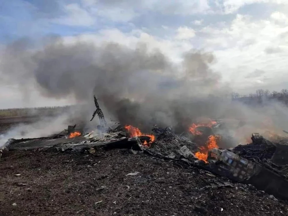 Avion al forţelor aeriene ruse doborât de armata ucraineană FOTO Arhivă