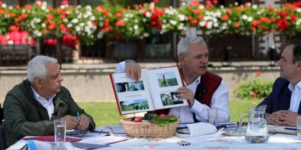 Petre Daea Liviu Dragnea şi Viorel Popescu ( moderator)  Foto